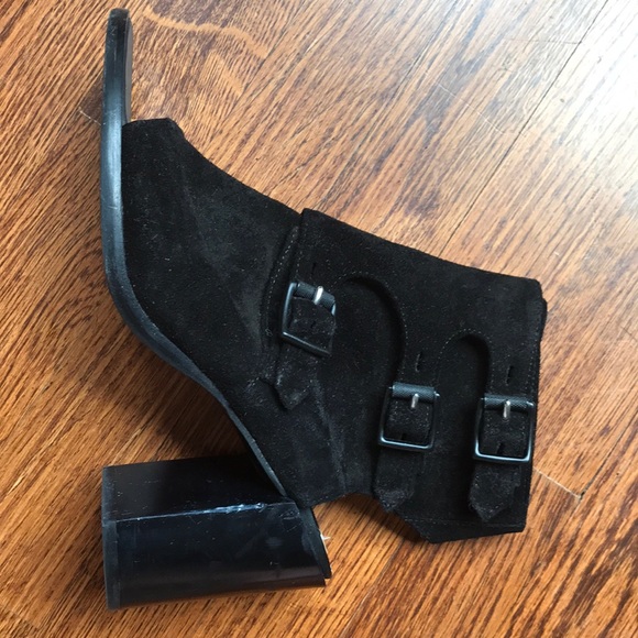 rag & bone Shoes - Rag & Bone Black Suede Peekaboo Booties sz 38